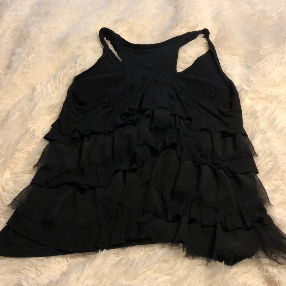 Dressy Racerback Tank with Ruffles - Picture 5 of 9